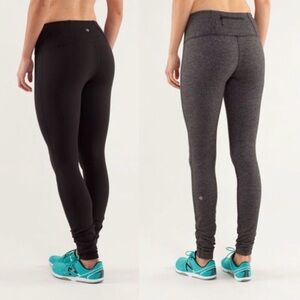 Lululemon Run: Runder Under Pant, 
Black / Heathered Coal